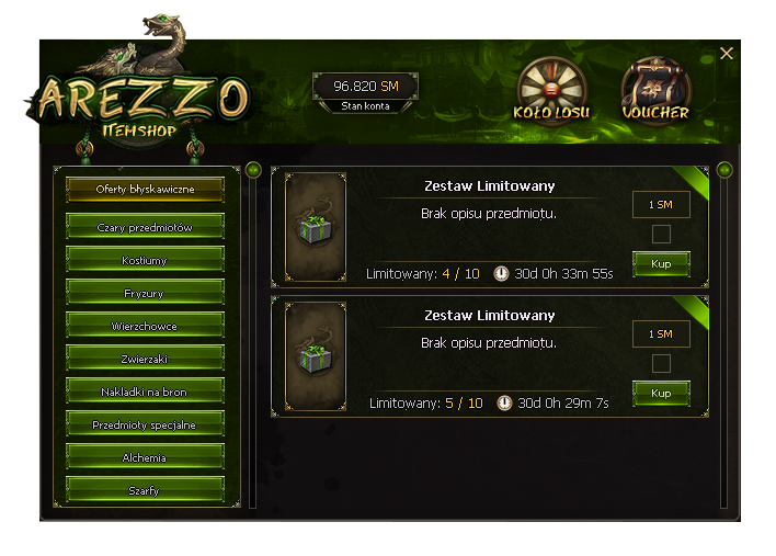 ArezzoMT2 — ItemShop